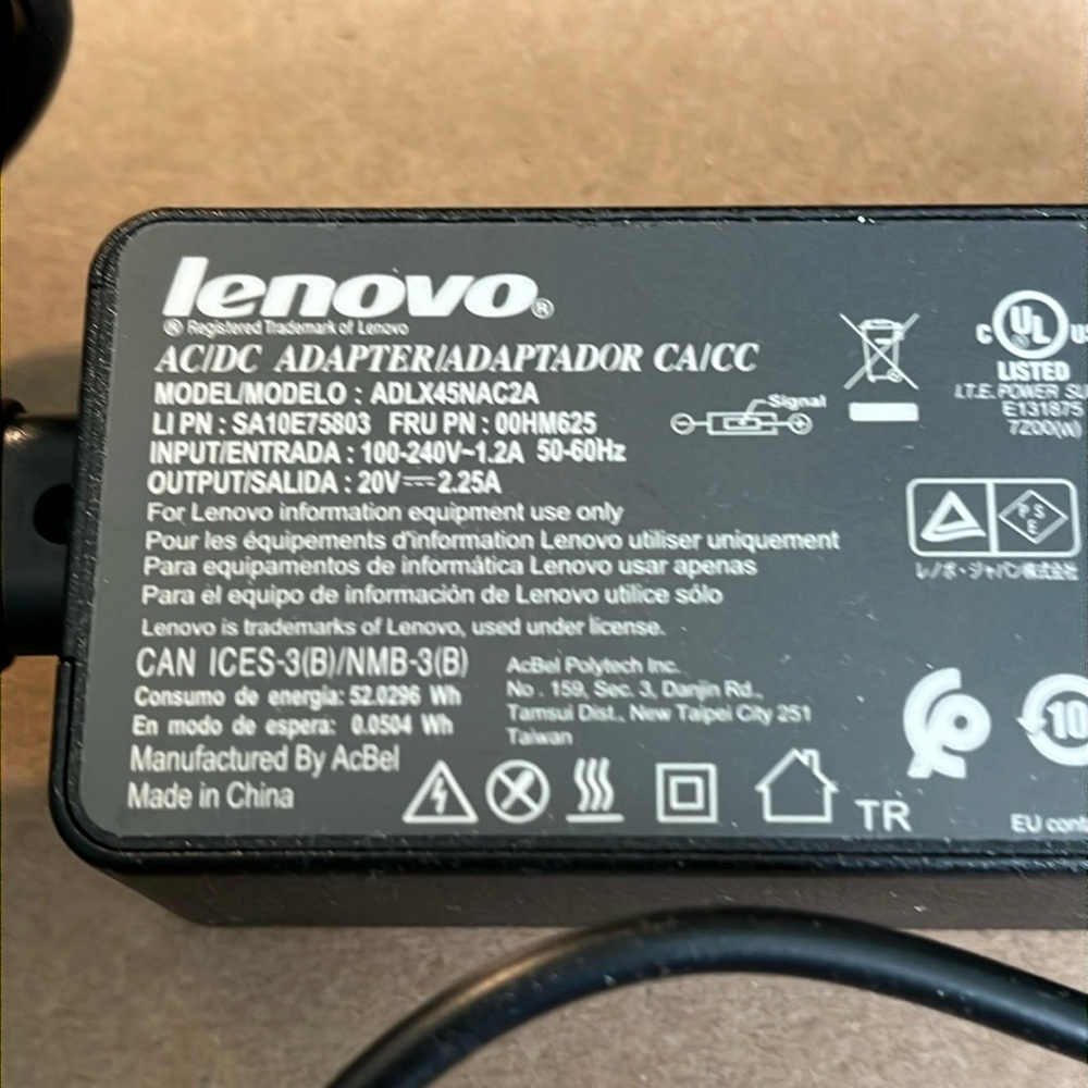 Lenovo AC adapter